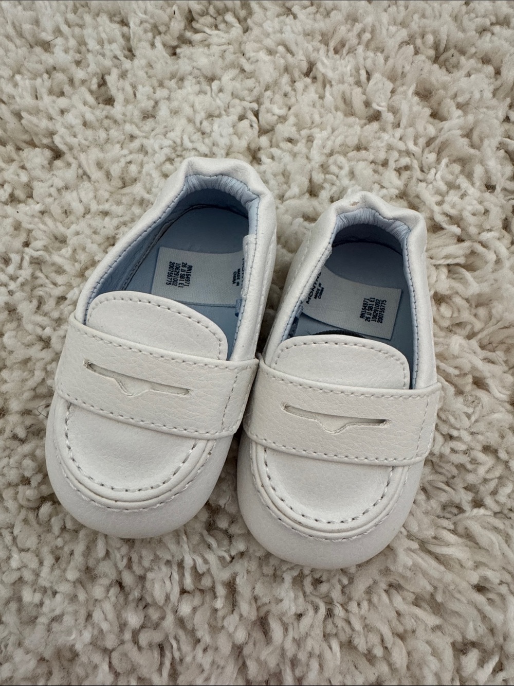 Janie and Jack Kids White Loafers